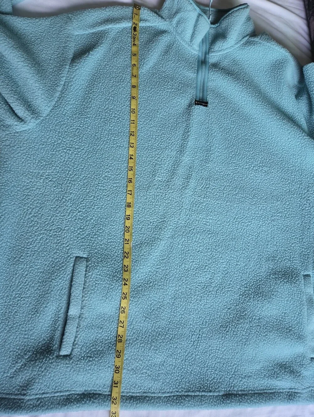 Champion Light Blue Quarter-Zip Micro Fleece Pullover